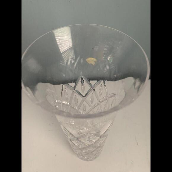 Atlantis Crystal Flower Vase 10.5" Tall ATL14 Collection Vintage MCM Tube - Picture 6 of 15